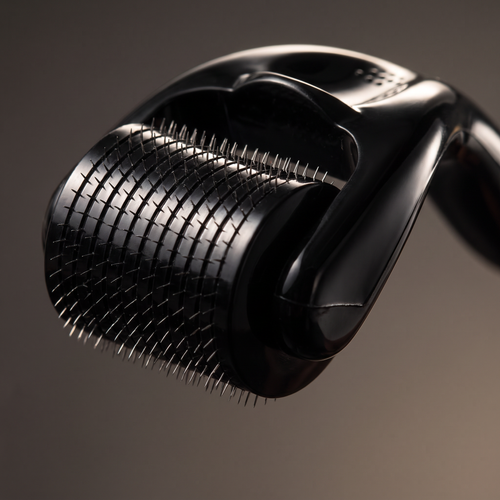 EMZS Premium Barber Beard & Scalp Derma Roller - Black