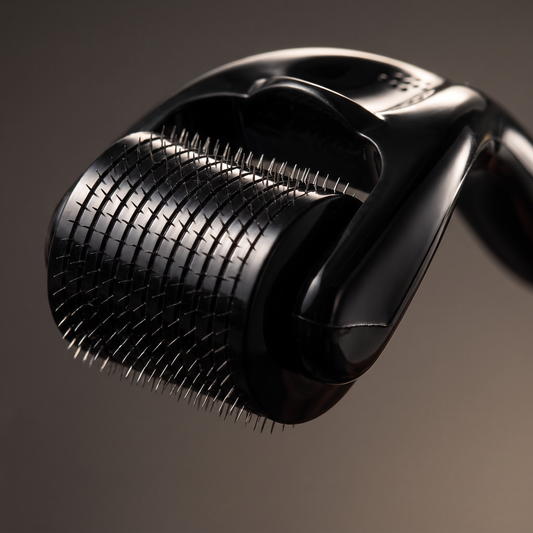 EMZS Premium Barber Beard & Scalp Derma Roller - Black