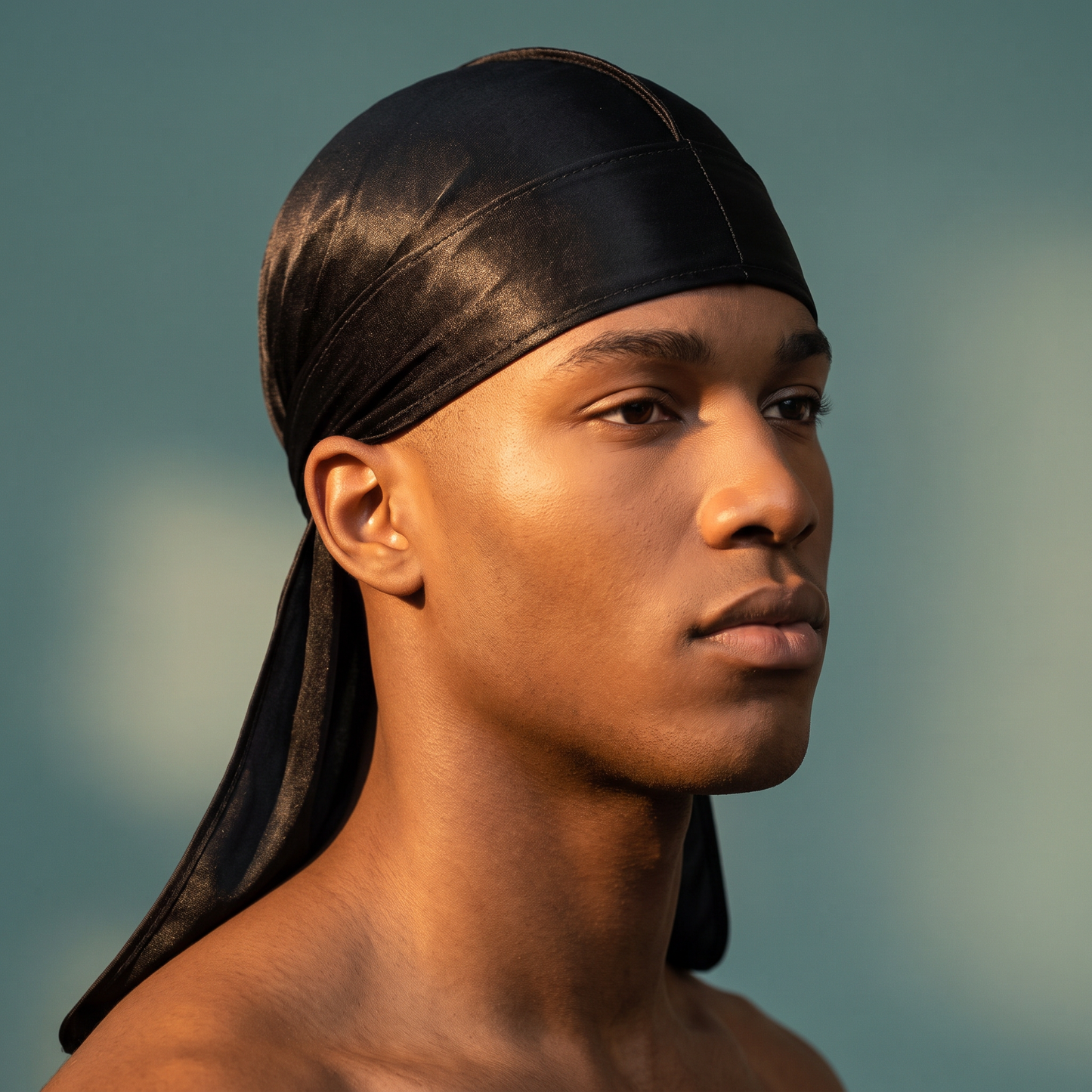 EMZS Premium Silky Satin Durag - Zwart | Waves, Braids & Locs