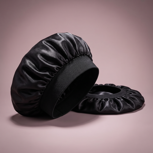EMZS Premium Silky Satin Bonnet - Zwart - Unisex